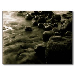 Black and White Pebbles Near The Water Postcards