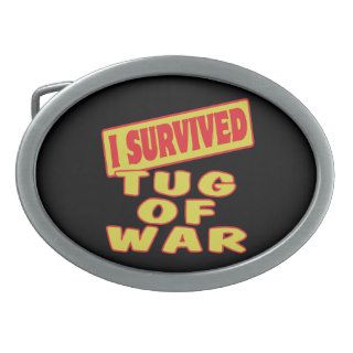 I SURVIVED TUG OF WAR BELT BUCKLES