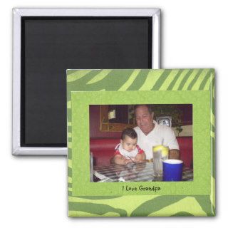 "I Love Grandpa" Photo Frame Magnet