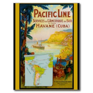 Pacific Line Vintage Travel Postcards