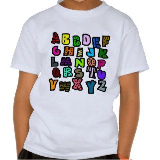 Alphabet Graffiti With Multi Colors and Patterns T Shirt
