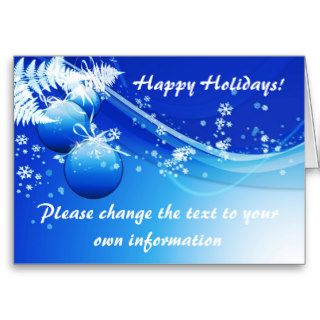 Blue Christmas/Holiday Card