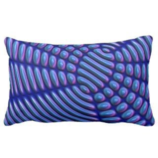 Bold Blue Rubber Effect Lumbar Pillow