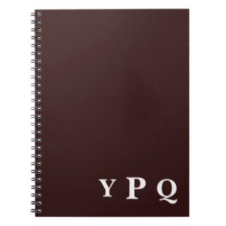 Seal Brown Personalized Business Solid Color Spiral Note Books