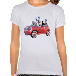 Mickey, Minnie, Donald, & Daisy in car T Shirts