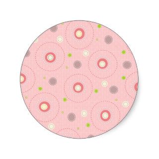 Patterns of Fun in Pink  Plum Envelope Seal Stickers