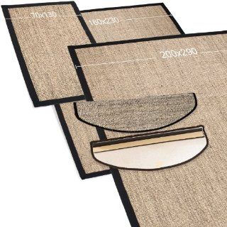 Floori® Sisal Premium Teppich, div. Größen wählbar, grau / beige melliert  auch als Set mit Stufenmatten Baumarkt