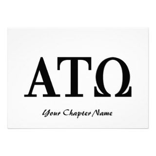 Alpha Tau Omega Letters Personalized Announcement