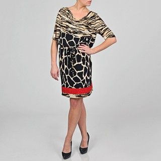Tiana B. Women's Multi Animal Print Blouson Dress Tiana B. Casual Dresses