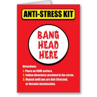 Bang Head Here Anti Stress Card