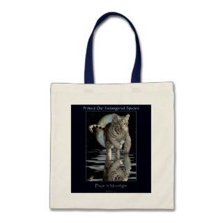 WHITE TIGER CUB Collection Canvas Bags