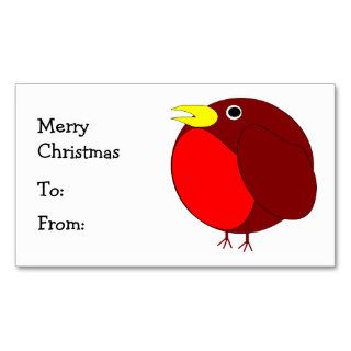 Robin Christmas Gift Tag Business Card