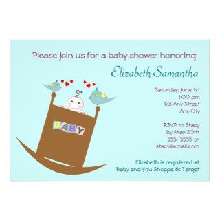 Rockabye Baby Girl Shower Invitation