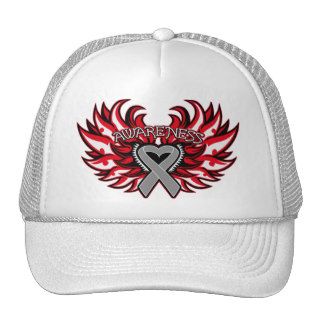 Asthma Awareness Heart Wings Mesh Hat