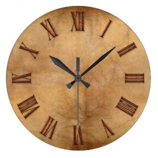 Copper on Parchment effect Modern Art Clock