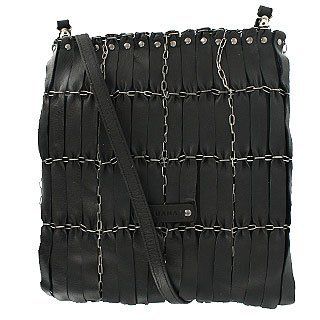 Luana Handbags MArion LMAR1PS01 Black (Black) Cross Body Handbags Clothing