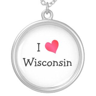 I Love Wisconsin Necklace