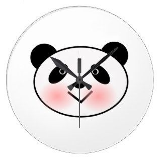 Cartoon Panda Face Clock