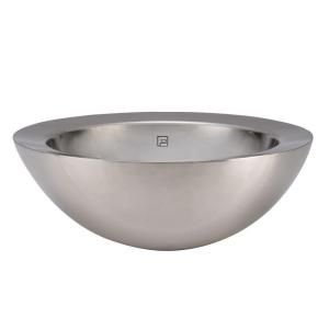 DECOLAV Simply Stainless Double Walled Vessel Sink in Brushed Stainless Steel 1228 B
