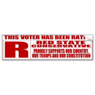 Red State Conservative Bumper Sticker