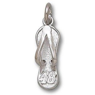 Number 48 Flip Flop Charm   Nascar   Racing in Sterling Silver   Lovable GEMaffair Jewelry