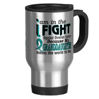 Granddaughter Means World To Me Ovarian Cancer Mug