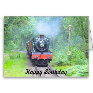 Steam Train Happy Birthday Card
