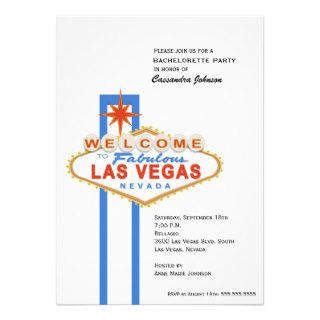 Las Vegas Sign Bachelor Bachelorette Party Invite