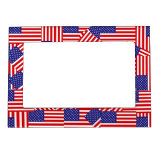 American Flag Magnetic Photo Frame