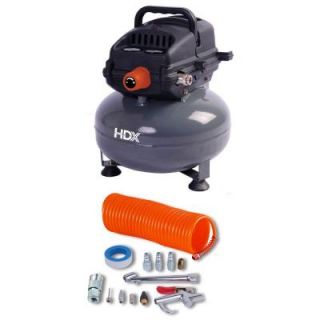HDX 3 Gal. Portable Electric Air Compressor with 13 Piece Accessory Kit TAW 0412P K1