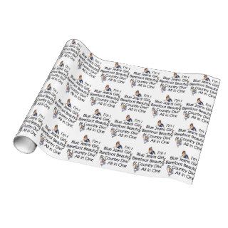 TEE Blue Jeans Girl Wrapping Paper