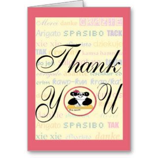 Gratitude means the same in any language greeting cards