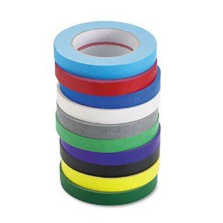 Chenille Colored Masking Tape Classroom Pack, 3/4" X 60 Yards, Assorted, 10 Rolls/Pack  Office Presentation Supplies 