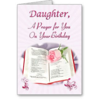 A prayer for a Daughter on her Birthday Greeting Cards