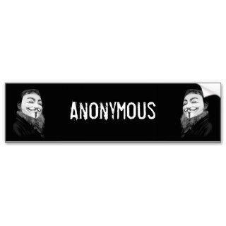 Guy Fawkes says "We are Anonymous. We are Legion." Bumper Sticker