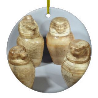 Canopic jars of Hor ir aa, Saite (alabaster) Ornaments