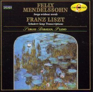 Mendelssohn Songs Without Words / Liszt Schubert Song Transcriptions Music