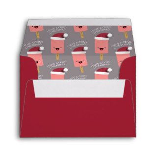Have a Cool Christmas Happy Popsicle Pattern Envelope