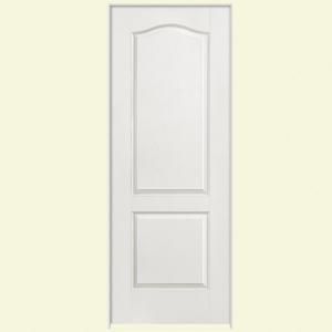 Masonite Textured 2 Panel Arch Top Hollow Core Primed Composite Prehung Interior Door 18030