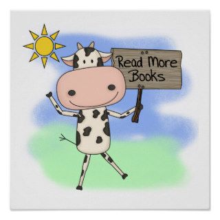 Cow Read More Books Poster