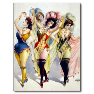 Burlesque Women wearing brief costumes c.1899 Postcards