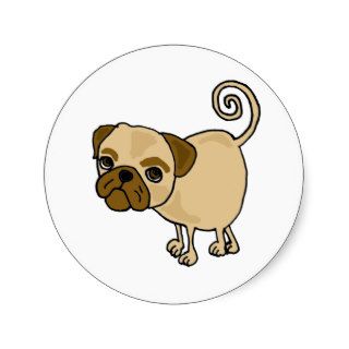 AC  Funny Pug Puppy Dog Cartoon Stickers