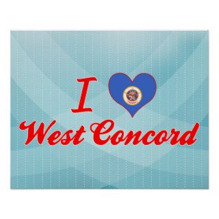 I Love West Concord, Minnesota Poster