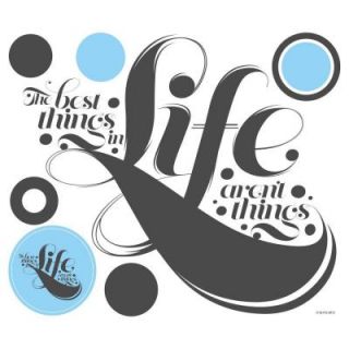 20 in. x 16.75 in. 55 His   The Best Things in Life 7 Piece Peel and Stick Giant Wall Decals RMK2155GM