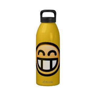 Yellow Orange Emoticons Drinking Bottle