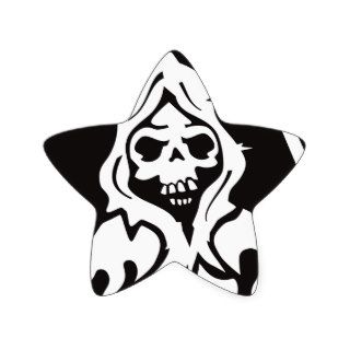 Death with Scythe Star Sticker