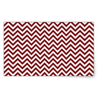 Chevron Stripes Background // Crimson Red Rectangle Stickers