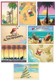 Beach Christmas Card Variety Pack   24 cards & envelopes Health & Personal Care