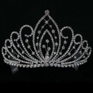 Girls Silver Floral Pageant Quinceanera Communion Tiara Headpiece Futuron Clothing