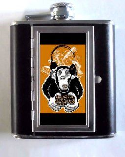 Monkey Speak Shitloads Of Evil Whiskey and Beverage Flask, ID Holder, Cigarette Case Holds 5oz Great for the Sports Stadium Kitchen & Dining